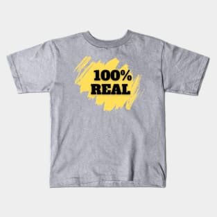 100% Real Tshirt Yellow Kids T-Shirt